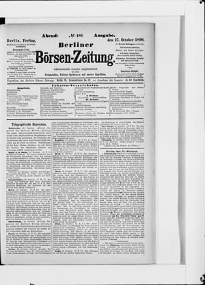 Berliner Börsen-Zeitung vom 17.10.1890