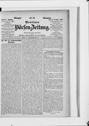 Berliner Börsen-Zeitung vom 21.10.1890