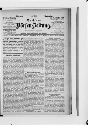 Berliner Börsen-Zeitung vom 30.10.1890