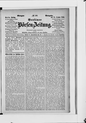Berliner Börsen-Zeitung vom 31.10.1890