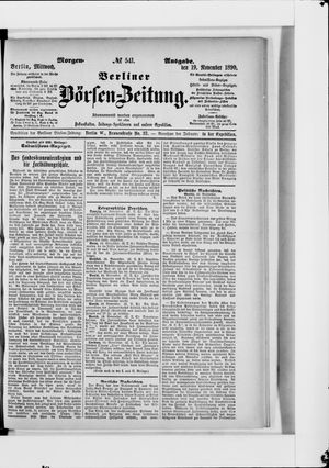Berliner Börsen-Zeitung vom 19.11.1890