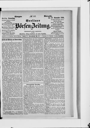 Berliner Börsen-Zeitung vom 20.11.1890