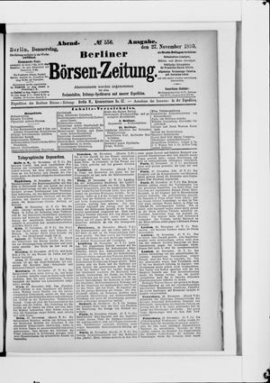 Berliner Börsen-Zeitung vom 27.11.1890