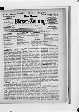 Berliner Börsen-Zeitung vom 03.12.1890
