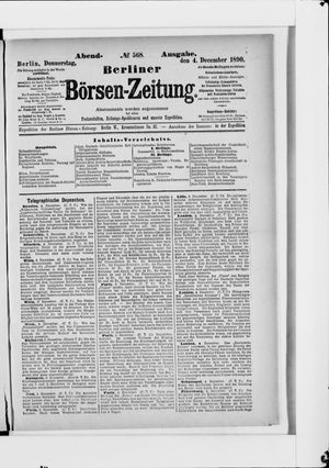 Berliner Börsen-Zeitung vom 04.12.1890