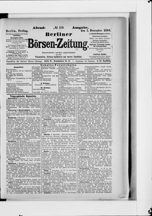 Berliner Börsen-Zeitung vom 05.12.1890