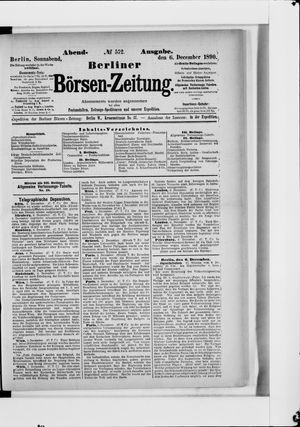 Berliner Börsen-Zeitung vom 06.12.1890
