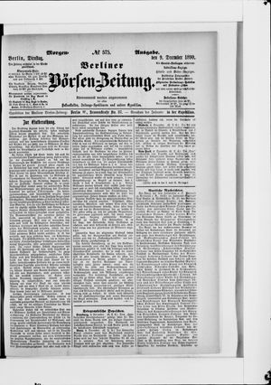 Berliner Börsen-Zeitung vom 09.12.1890