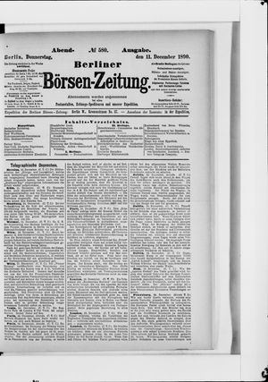 Berliner Börsen-Zeitung vom 11.12.1890