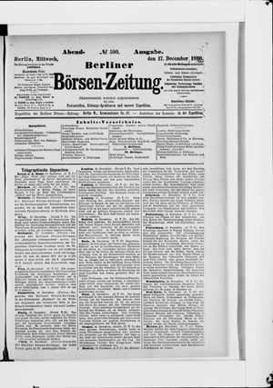 Berliner Börsen-Zeitung vom 17.12.1890