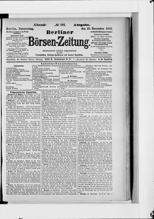 Berliner Börsen-Zeitung vom 18.12.1890