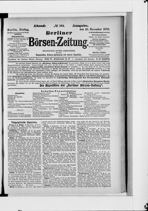 Berliner Börsen-Zeitung on Dec 19, 1890