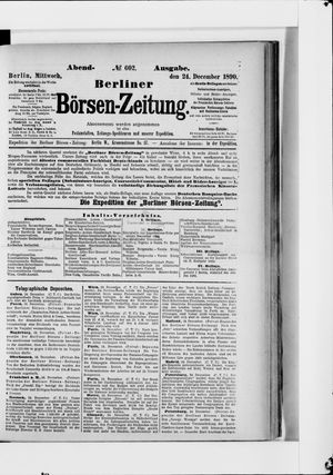 Berliner Börsen-Zeitung vom 24.12.1890