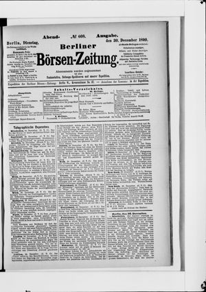 Berliner Börsen-Zeitung vom 30.12.1890
