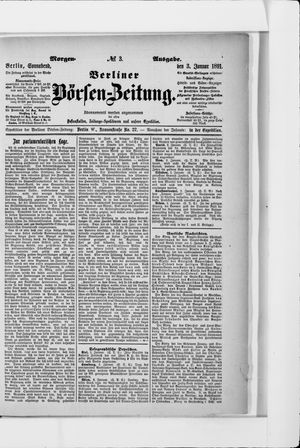 Berliner Börsen-Zeitung vom 03.01.1891