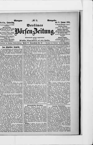 Berliner Börsen-Zeitung vom 08.01.1891