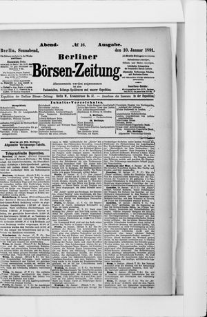 Berliner Börsen-Zeitung on Jan 10, 1891