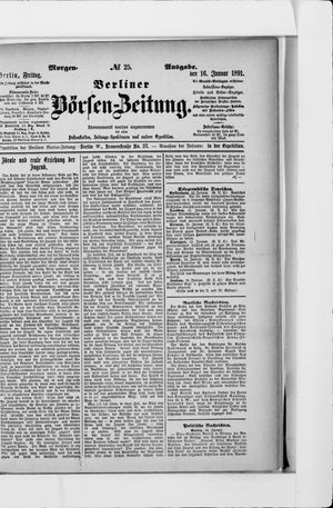 Berliner Börsen-Zeitung on Jan 16, 1891
