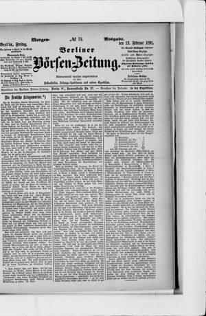 Berliner Börsen-Zeitung vom 13.02.1891