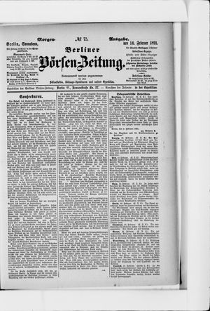 Berliner Börsen-Zeitung vom 14.02.1891