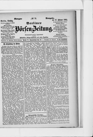 Berliner Börsen-Zeitung vom 17.02.1891
