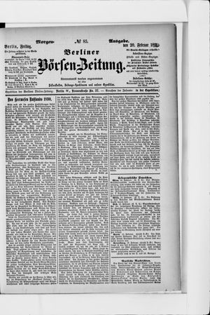 Berliner Börsen-Zeitung vom 20.02.1891