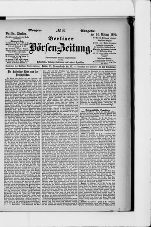 Berliner Börsen-Zeitung vom 24.02.1891