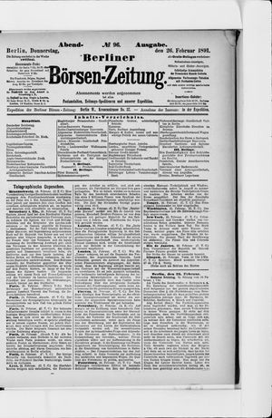 Berliner Börsen-Zeitung vom 26.02.1891