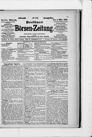 Berliner Börsen-Zeitung vom 04.03.1891