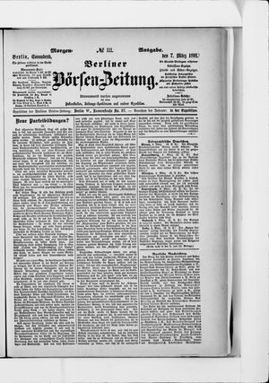 Berliner Börsen-Zeitung on Mar 7, 1891