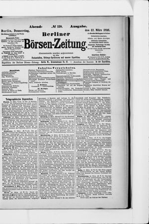 Berliner Börsen-Zeitung vom 12.03.1891