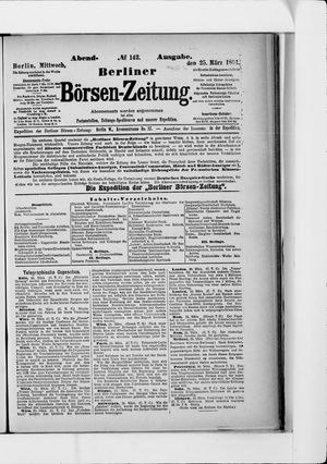 Berliner Börsen-Zeitung on Mar 25, 1891
