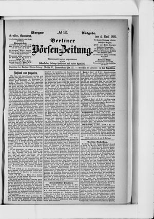 Berliner Börsen-Zeitung on Apr 4, 1891