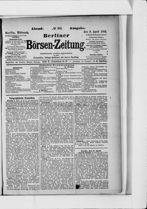 Berliner Börsen-Zeitung vom 08.04.1891