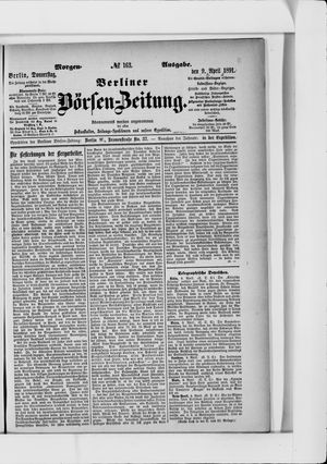 Berliner Börsen-Zeitung vom 09.04.1891