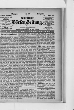 Berliner Börsen-Zeitung vom 11.04.1891