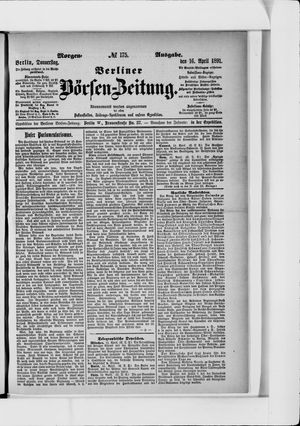 Berliner Börsen-Zeitung vom 16.04.1891