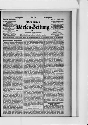 Berliner Börsen-Zeitung vom 18.04.1891