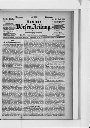 Berliner Börsen-Zeitung vom 21.04.1891