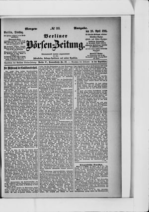 Berliner Börsen-Zeitung on Apr 28, 1891