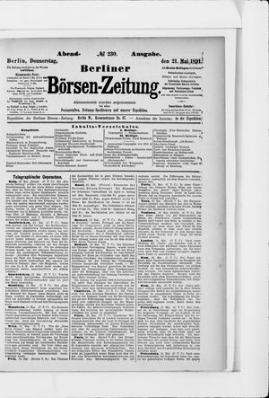 Berliner Börsen-Zeitung vom 21.05.1891
