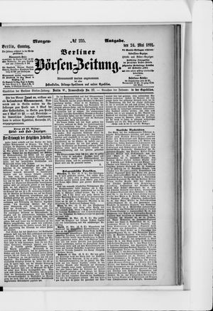 Berliner Börsen-Zeitung vom 24.05.1891