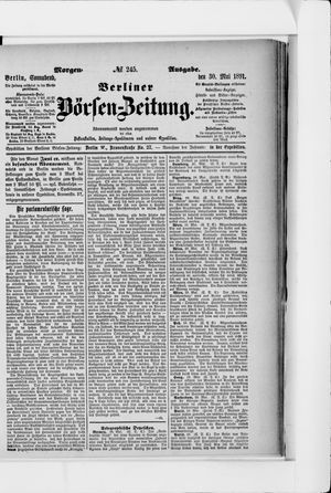 Berliner Börsen-Zeitung on May 30, 1891