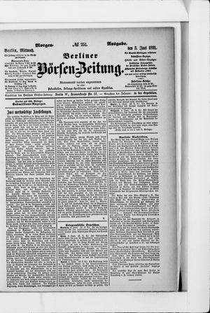Berliner Börsen-Zeitung vom 03.06.1891