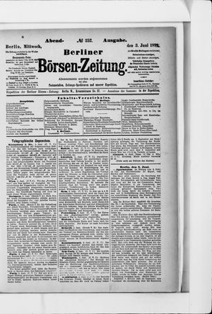 Berliner Börsen-Zeitung vom 03.06.1891