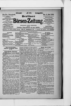 Berliner Börsen-Zeitung vom 06.06.1891