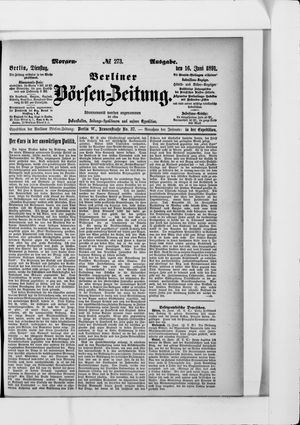 Berliner Börsen-Zeitung vom 16.06.1891
