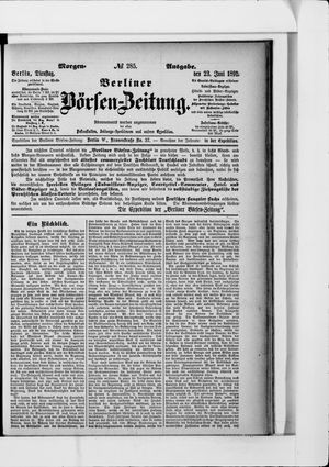 Berliner Börsen-Zeitung on Jun 23, 1891