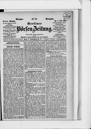 Berliner Börsen-Zeitung vom 01.07.1891