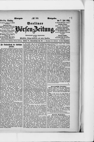 Berliner Börsen-Zeitung vom 07.07.1891
